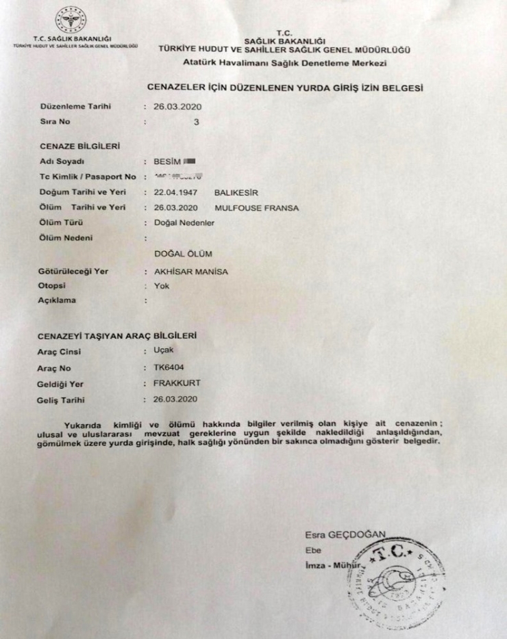 Manisa Valiliğinden Akhisar’daki Cenazeyle İlgili Açıklama