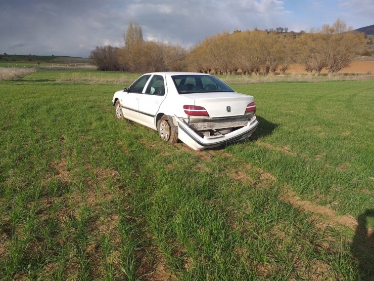 Kontrolden Çıkan Otomobil Tarlaya Girdi: 1 Yaralı