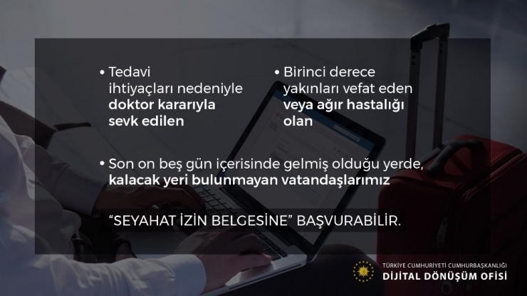"Seyahat İzin Belgesi" E-devletten De Alınabilecek