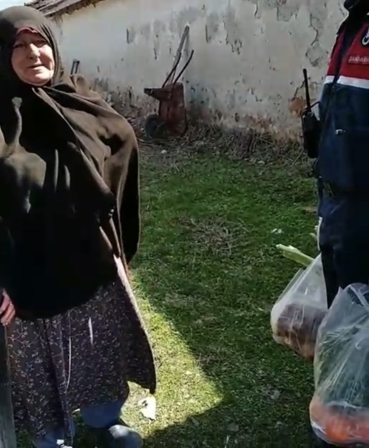 Jandarma Ekiplerinin Yardımı Hatice Teyze’nin Gözlerini Yaşarttı