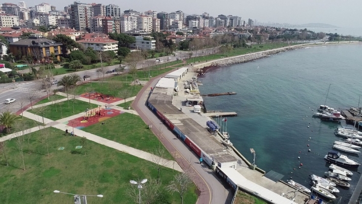 Sahilde Yasağa Uymayan Vatandaşlar Havadan Görüntülendi