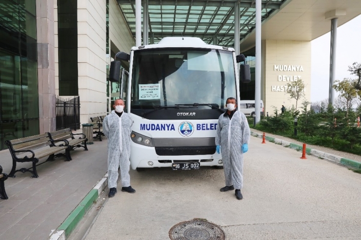 Mudanya Belediyesi’nden Sağlık Çalışanlarına Servis Hizmeti