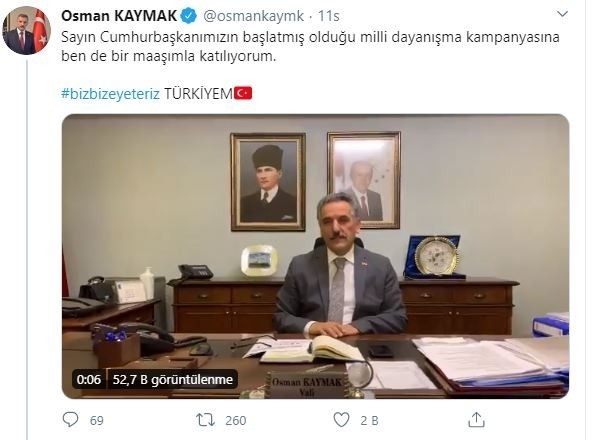 Samsun’dan “Biz Bize Yeteriz Türkiyem"e Destek