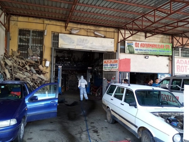 Sanayi Sitesinde Dezenfekte Çalışması