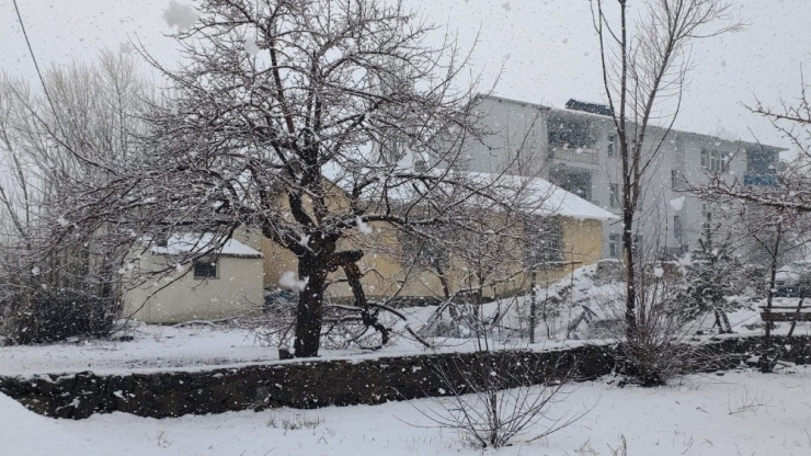 Karlıova’da Nisan’ın İlk Gününde Kar Yağışı