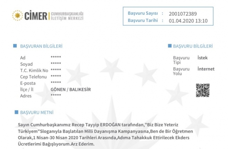İletişim Başkanı Altun ‘Milli Dayanışma Kampanyası’na Destek İçin Gelen Başvuruları Paylaştı
