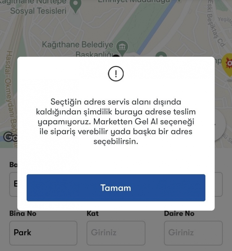 Marketten Siparişin Teslimi 3 Gün