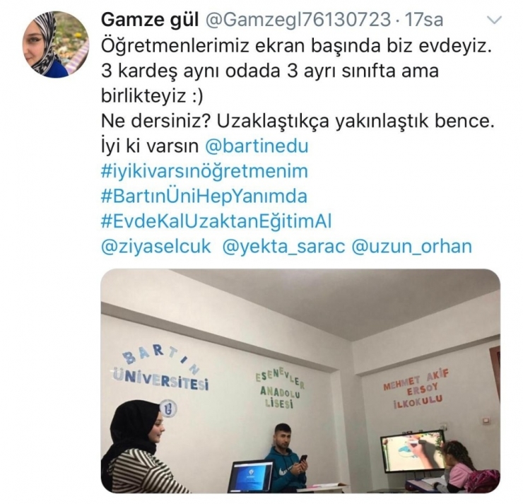 3 Kardeşin Uzaktan Eğitimdeki Özverisi Büyük Beğeni Topladı