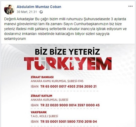 Kaymakam Erat Ve Başkan Çoban’dan ’Biz Bize Yeteriz Türkiyem’ Kampanyasına Destek