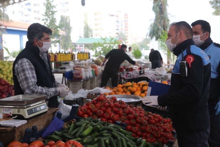 Erdemli’de Pazar Yerlerinde Sıkı Tedbir