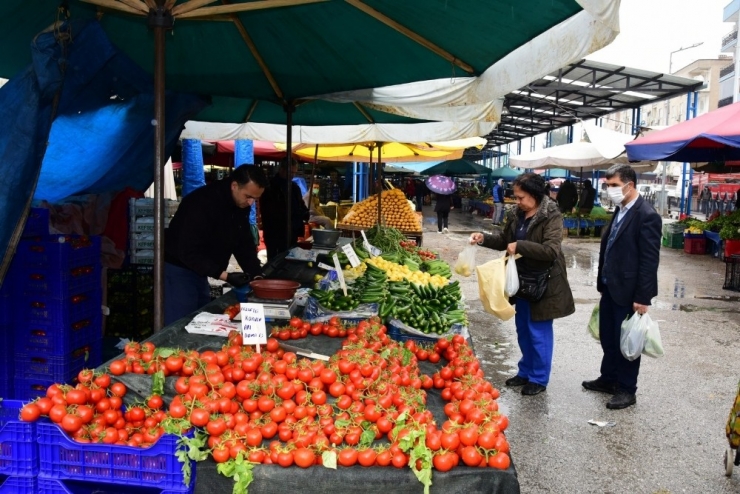 Korona Virüs Tedbirleri Kapsamında Pazar Alanlarındaki Önlemler Artırıldı