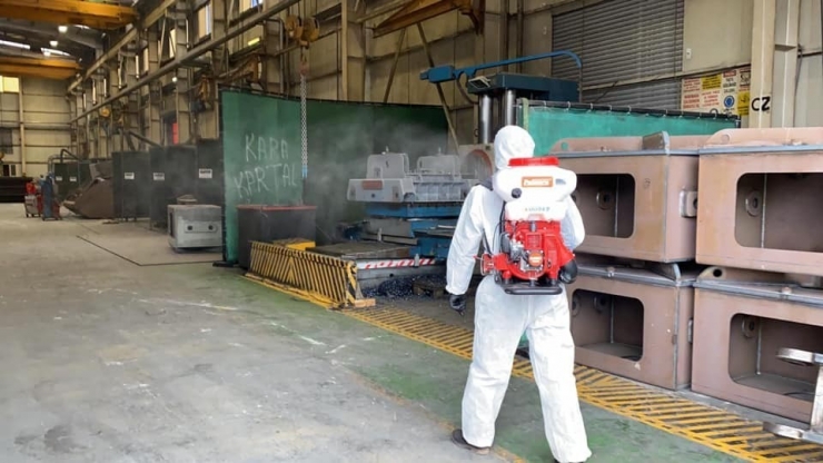 Güven Kepçe, Fabrikalarını Korona Virüse Karşı Dezenfekte Etti