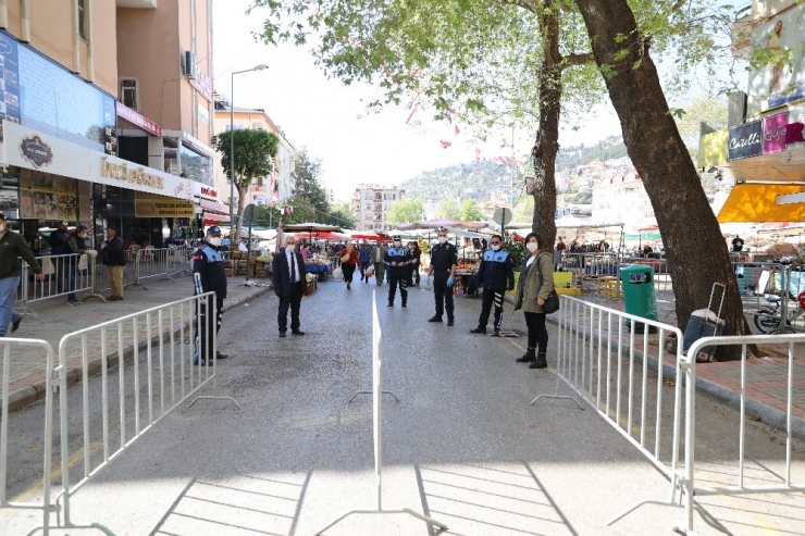 Alanya Pazarlarında Korona Önlemi