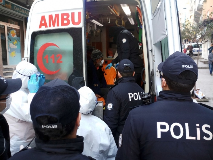 Korona Virüs Şüphesi Bulunan Şahıs Kaçmaya Çalıştı, Polis Ekipleri İnşaata Kilitledi