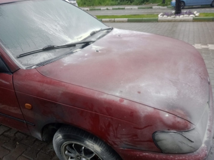 Park Halindeki Araçta Yangın