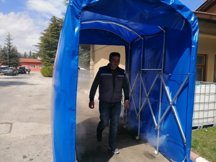 Ispartalı Girişimci Korona Virüse Karşı Dezenfekte Tüneli Üretti