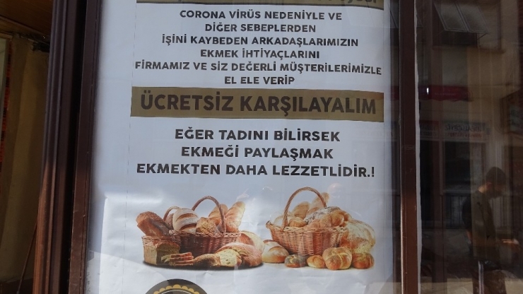 Milli Dayanışma Kampanyasına Ücretsiz Ekmekle Destek Verdi