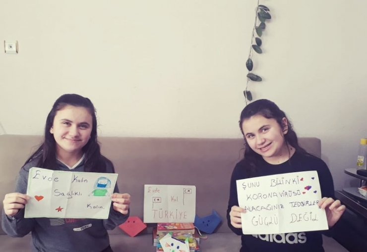 Hisarcık’ta Ortaokul Öğrencilerinden “Evde Kal” Çağrısı