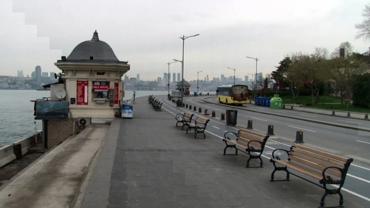 Korona Virüs Nedeniyle İstanbul’un Sahilleri Boş Kaldı
