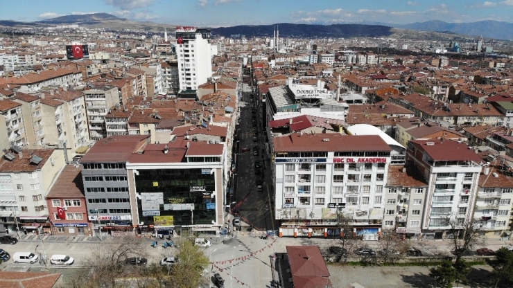 Elazığlılar Evde Kaldı, Boş Kalan Kent Merkezi Havadan Görüntülendi