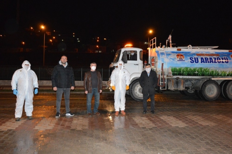 Havza’da Sokak Sokak Dezenfeksiyon Yapılıyor