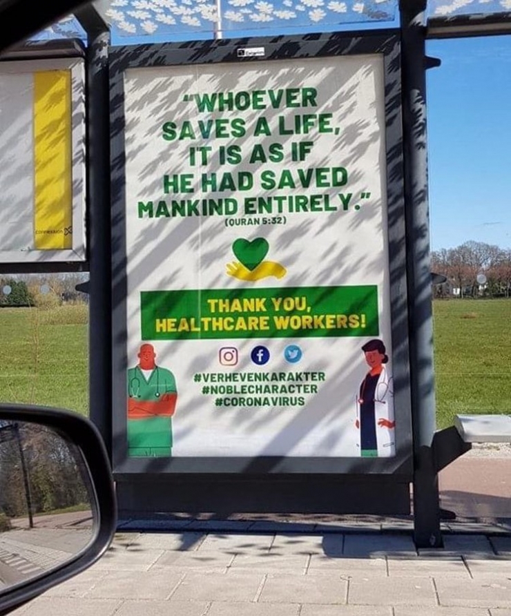 Hollanda’da Sağlık Çalışanlarına Kur’an-ı Kerim’den Ayetle Teşekkür
