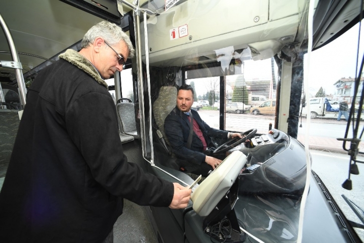 Konya Büyükşehir’den Otobüslere Şeffaf Koruma Kabini