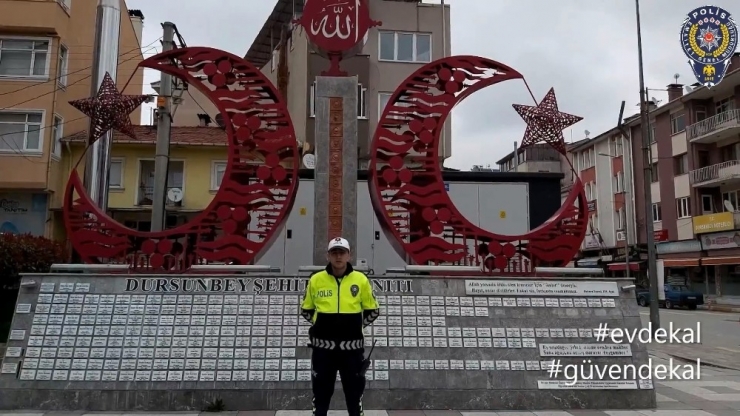 Dursunbey Polisinden ’Evde Kal’ Klibi