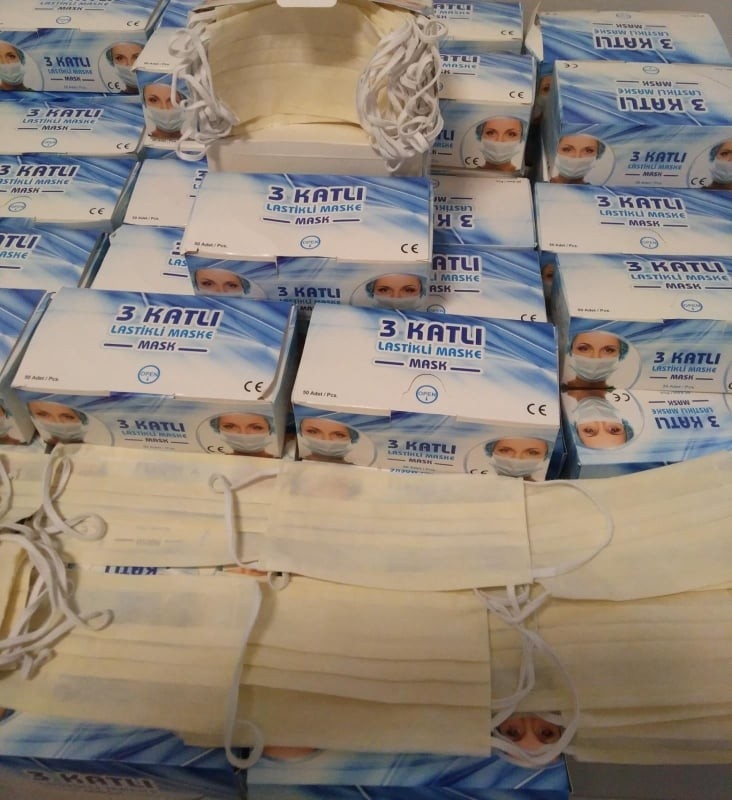 Kütahya’da Kaçak 3 Bin Maske Ele Geçirildi