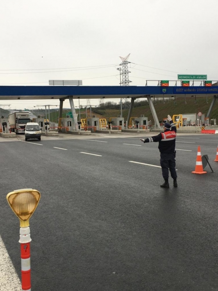 Kuzey Marmara Otoyolu’nda Giriş Ve Çıkışlar Kapatıldı