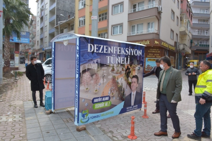 Türkeli’ye "Dezenfeksiyon Tüneli" Kuruldu