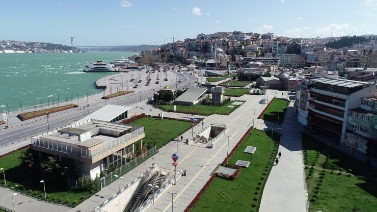 Koronavirüsü Nedeniyle Sessizliğe Bürünen Üsküdar Meydanı Havadan Görüntülendi