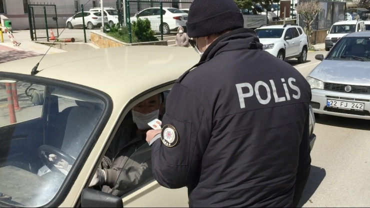 Keşan’da Polisten Şehir Merkezinde Ateş Ölçer İle Kapsamlı Denetim