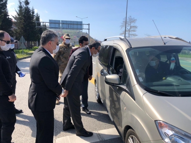 Giresun Valisi Harun Sarıfakıoğulları Uygulama Noktalarında Denetimlerde Bulundu