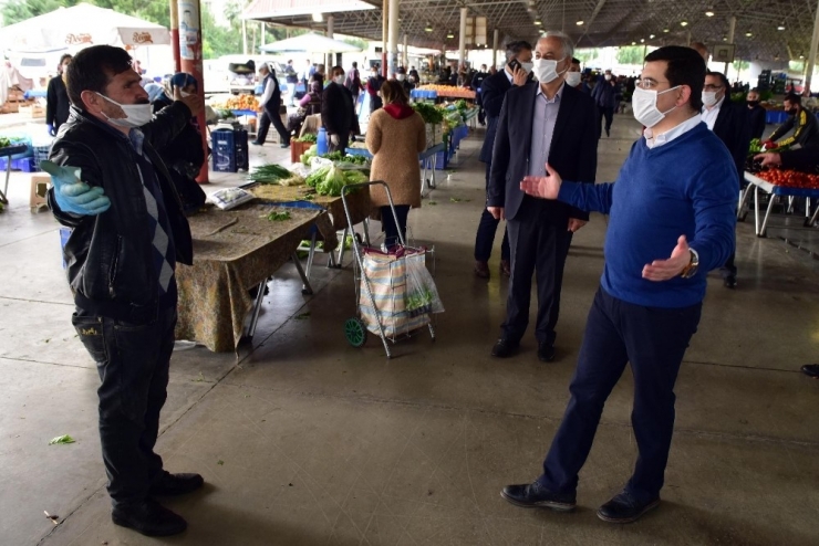 Başkan Tütüncü’den Pazarlarda Virüs Tedbirleri Denetimi