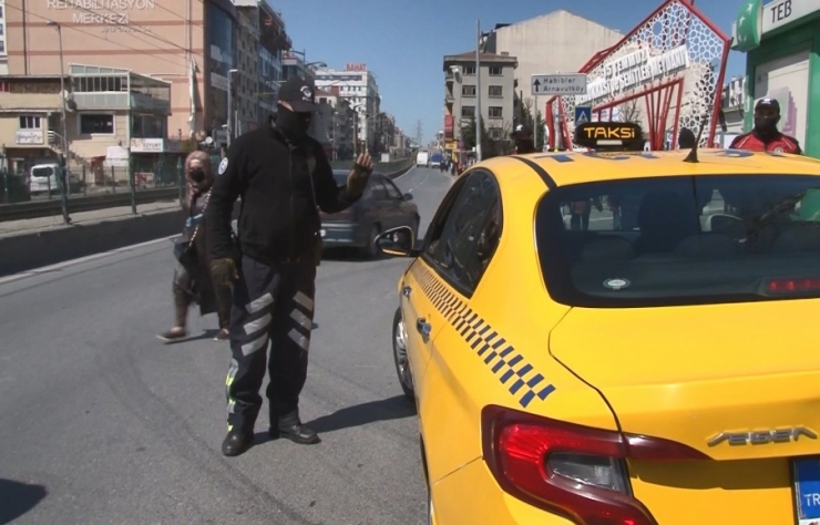 Maskesiz Ticari Taksi Sürücüsüne Bin Lira Ceza