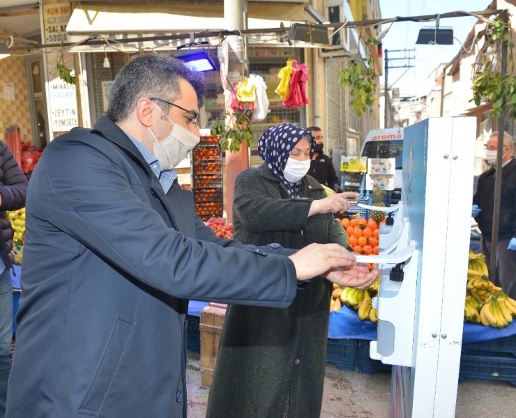 Başkan Yılmaz’dan Pazarda Koronavirüs Denetimi