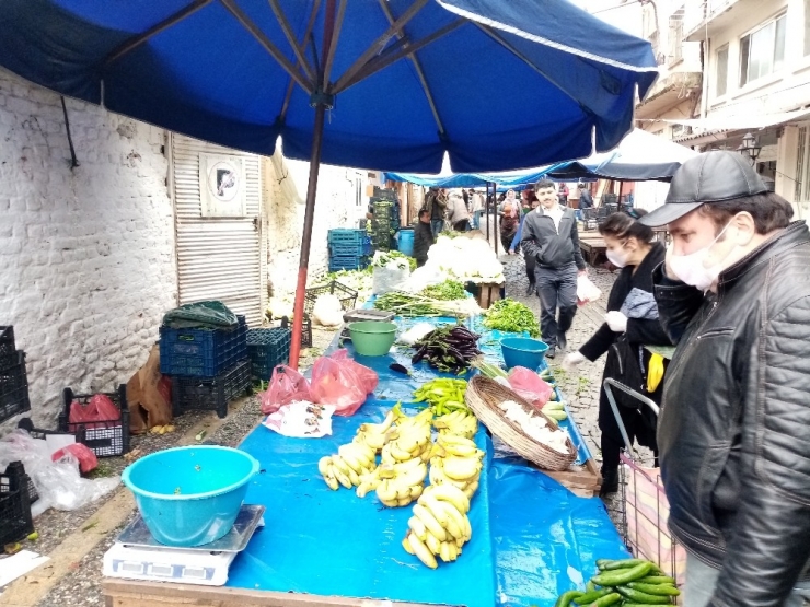 Aydın’da Semt Pazarlarına Sosyal Mesafe Düzeni