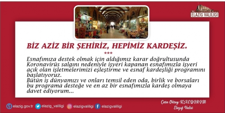 Elazığ’da "Esnaf Kardeşliği" Programı