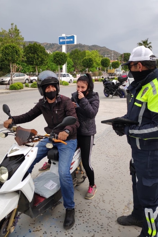 Ortaca’da Korona Virüs Önlemleri Kapsamında Motosiklet Denetimi Yapıldı