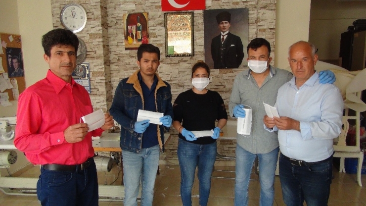Silifkeli Aile Atölyelerinde Maske Dikip Ücretsiz Dağıtıyor
