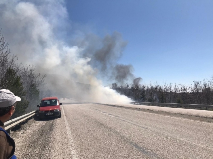 Kuru Otlar Yangına Neden Oldu