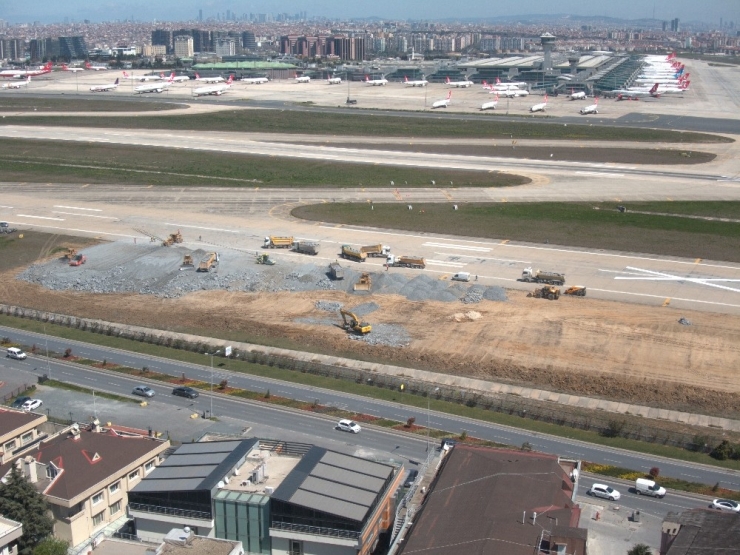 Atatürk Havalimanı’ndaki Çalışmalar Havadan Görüntülendi