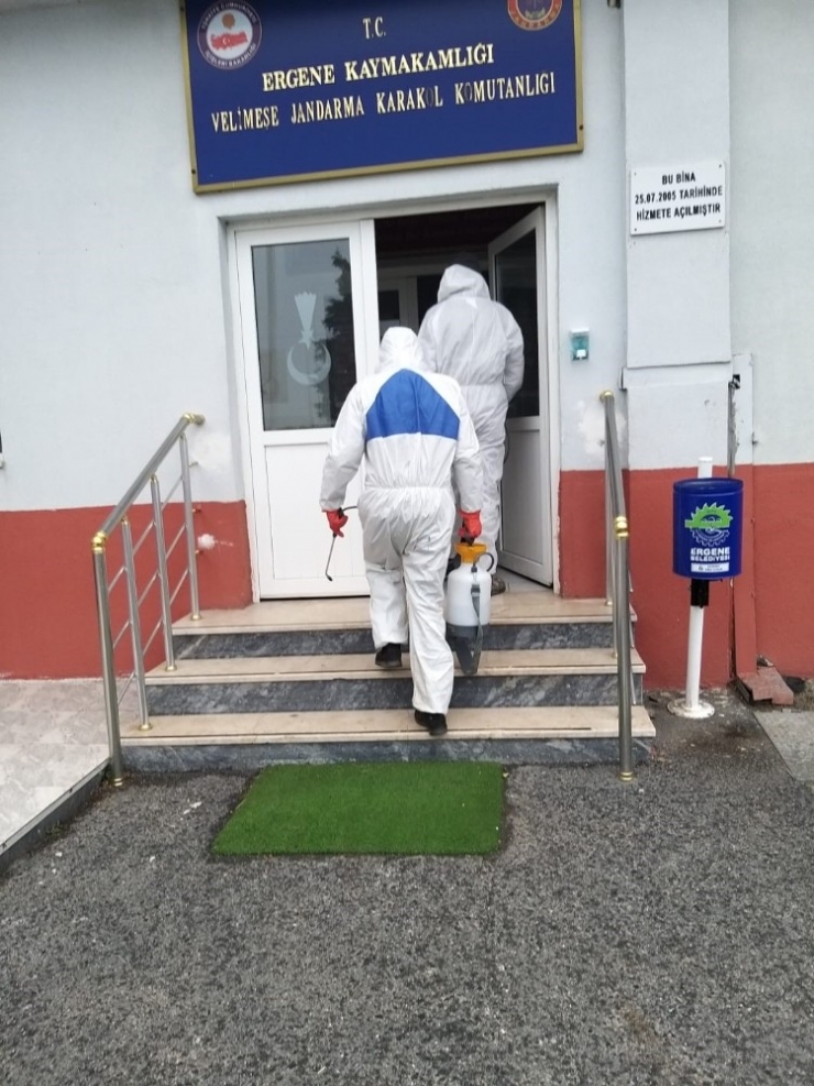 Ergene Belediyesi Dezenfekte Çalışmalarını Aralıksız Devam Ettiriyor