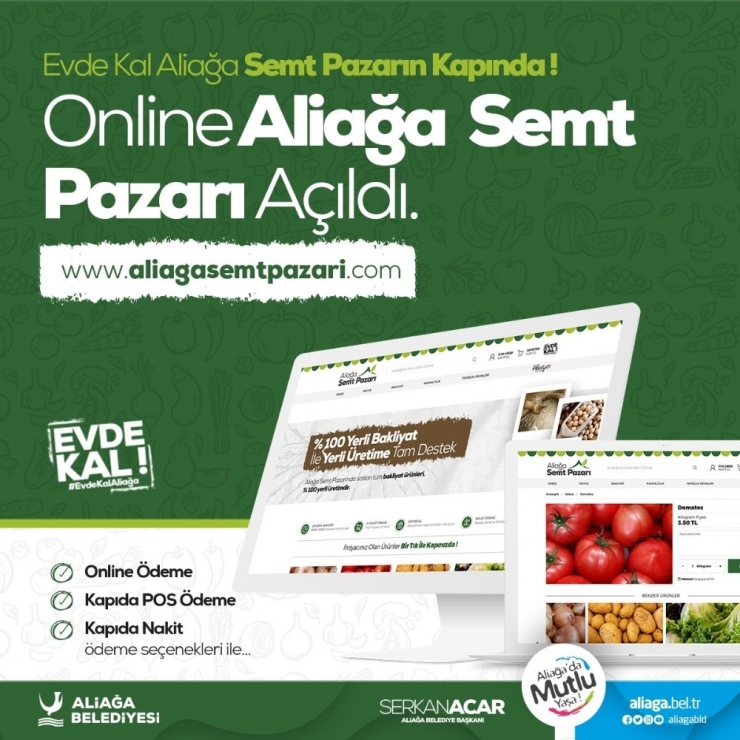 Aliağa Belediyesinde Evde Kalanlara Online Hizmet