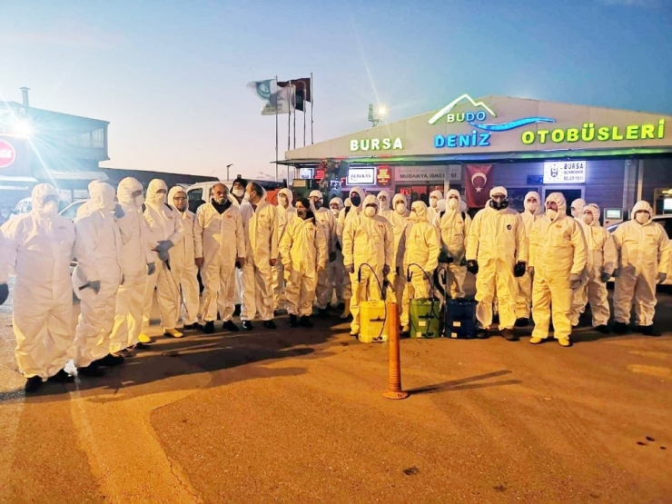 Büyükşehir’in Dezenfektan Ordusu Mudanya’da