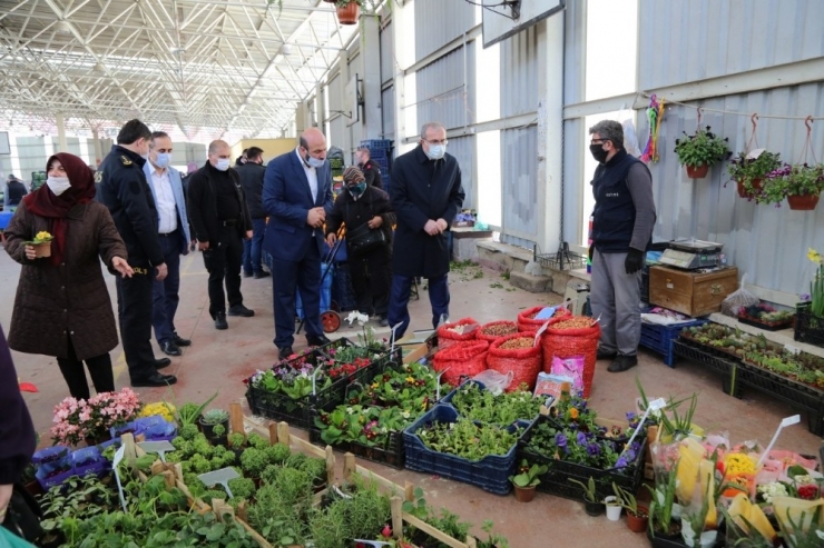 Pazar Yerinde Korona Virüs Covid-19 Tedbirleri Denetimi