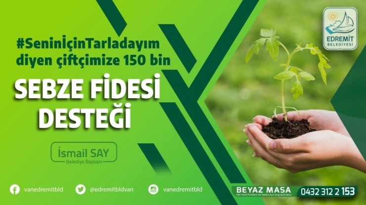 Edremit Belediyesinden Çiftçilere Sebze Fidesi Desteği