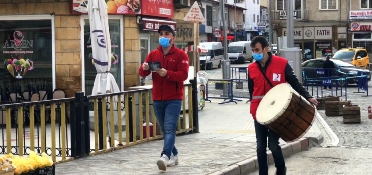 Bayburt’ta Davullu Evde Kal Çağrısı