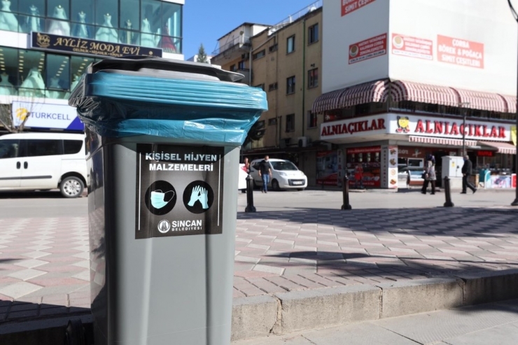 Sincan’da Maske Ve Eldiven İçin 100 Atık Kutusu Yerleştirildi